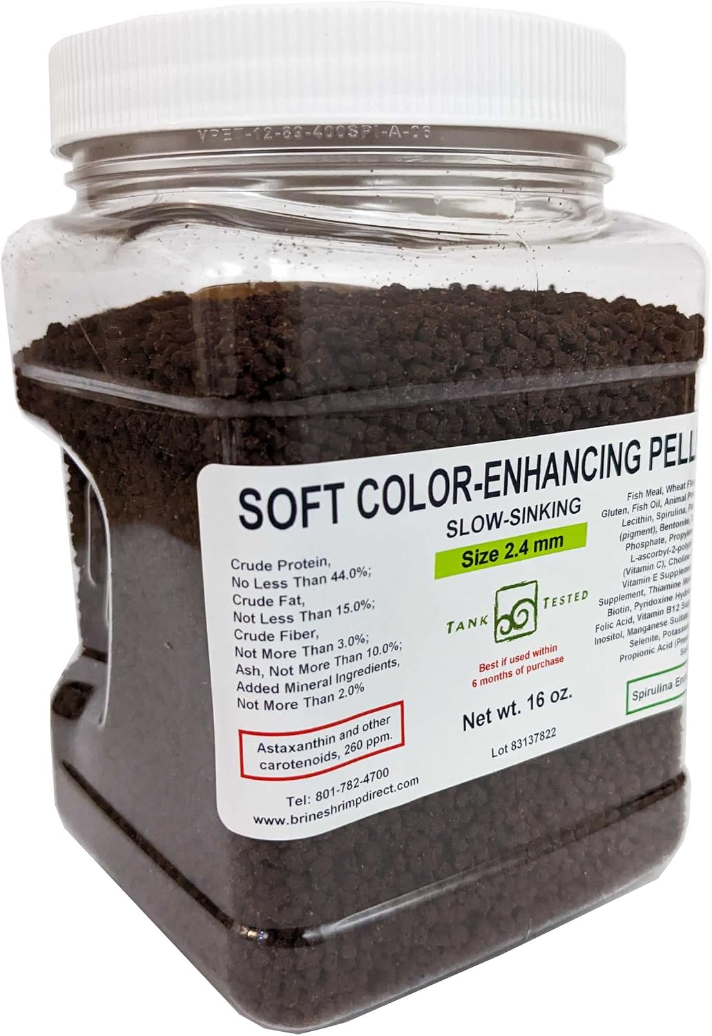 Brine Shrimp Direct Soft Moist Color-Enhancing Sinking Pellet 2.4mm