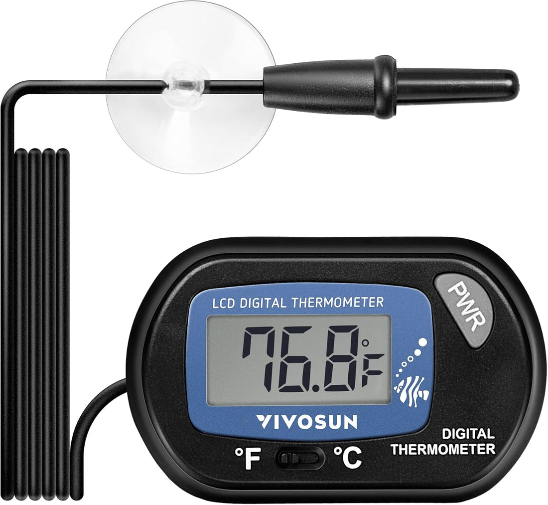 VIVOSUN 1-Pack LCD Digital Aquarium Thermometer