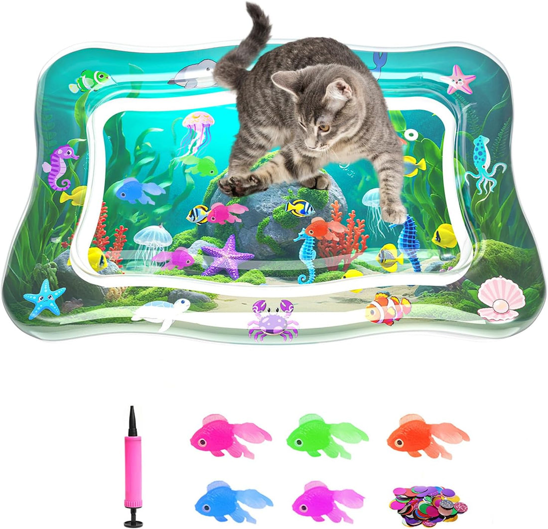 Interactive Cat Toy for Indoor Cats, Upgraded Cat Water Mat