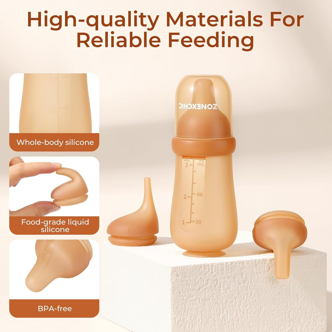 Anti-Choke Puppy Nursing Bottles, Silicone Feeding Nipple