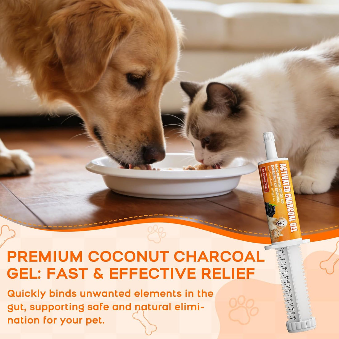 Wdelya Activated Charcoal for Dogs & Cats