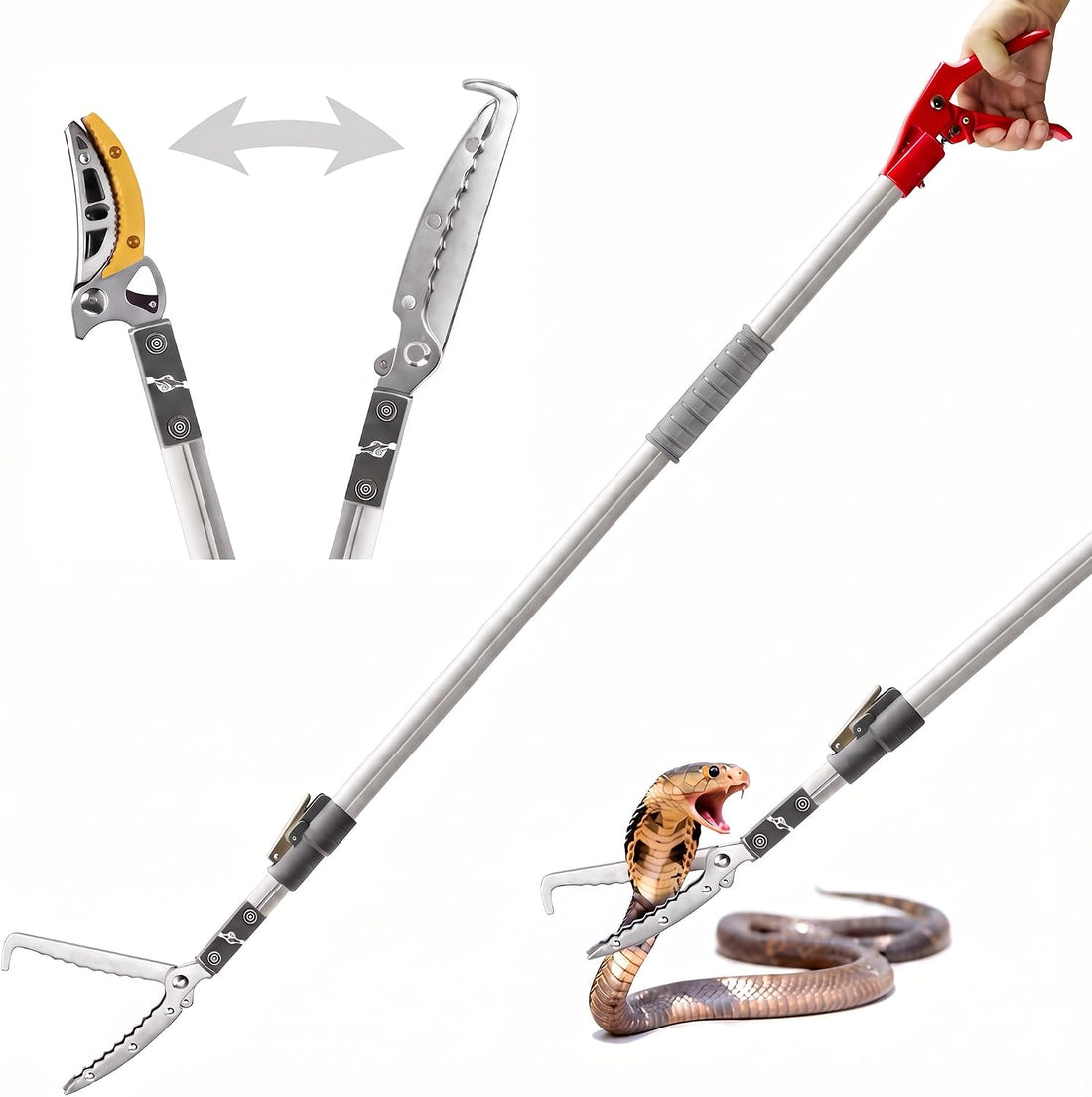 ZeyaHuanMao 2-in-1 Snake Grabber & Fruit Picker