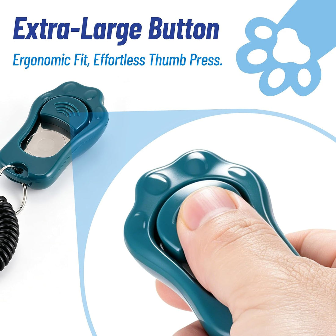 Dog Training Clicker 2 Pack with 3 Adjustable Volume & Wrist Strap