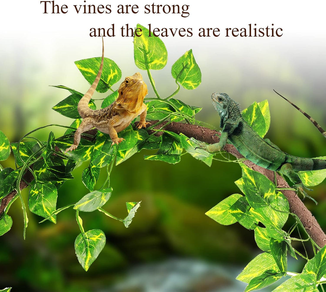 Canlierr 4 Pcs Reptile Vines Flexible Bendable Jungle Climbing