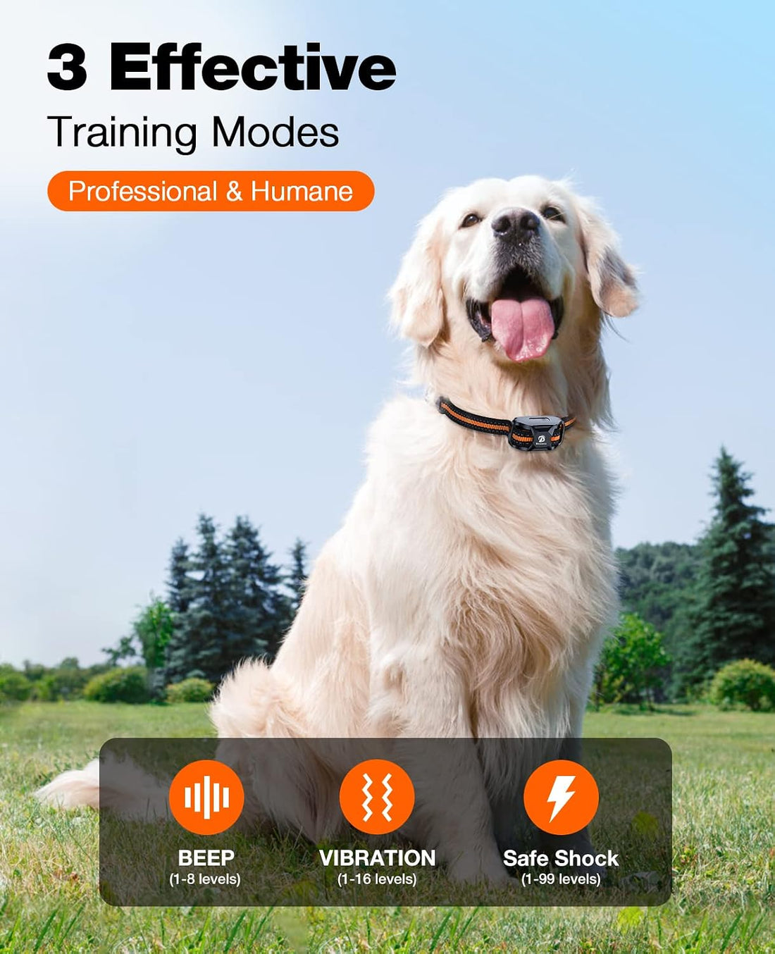 Bousnic Dog Shock Collar - 3300Ft Dog Training Collar with Remote