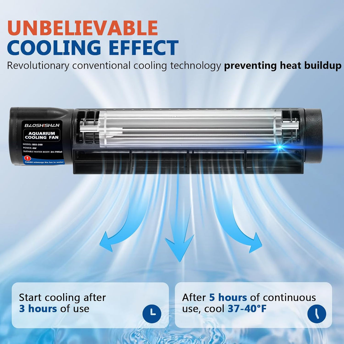 BAOSHISHAN Aquarium Chiller Fan with Auto Temperature Control
