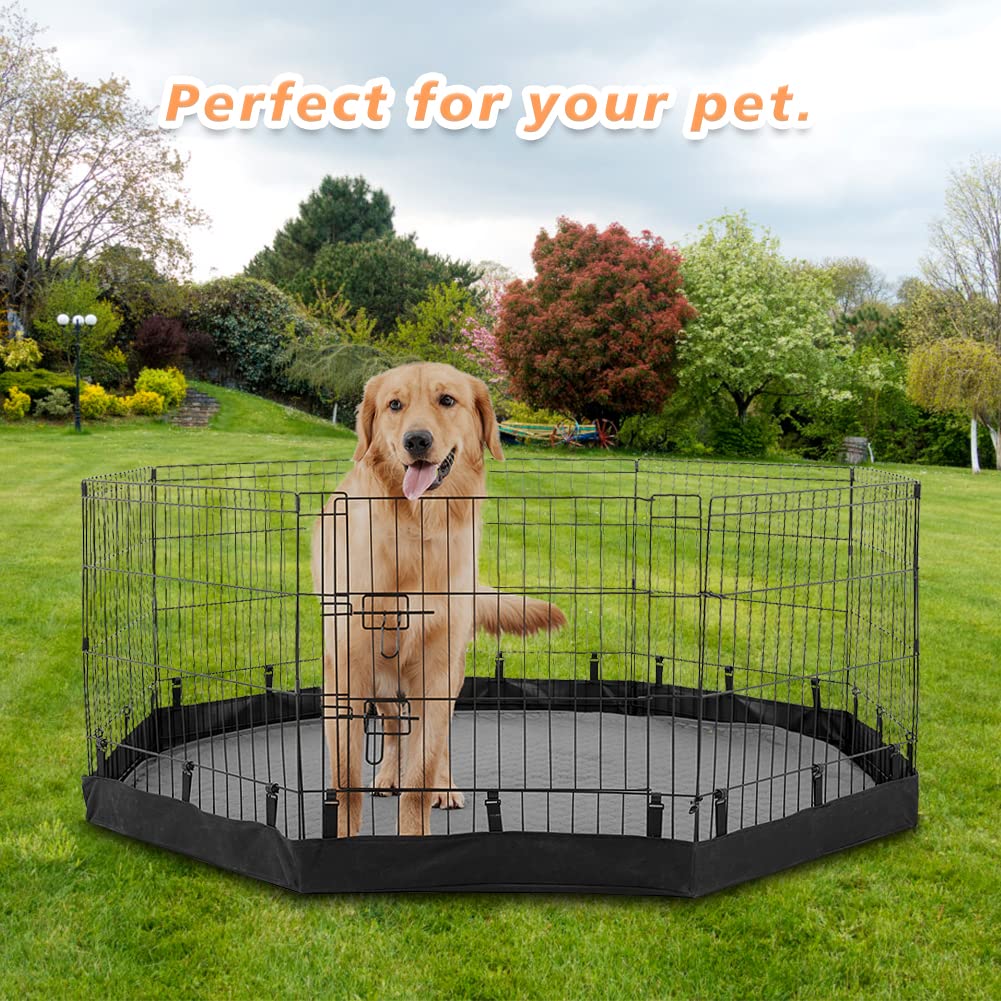 PJYuCien Playpen Bottom Pad for 24'' Width 8 Panel Pen, Hook Connect