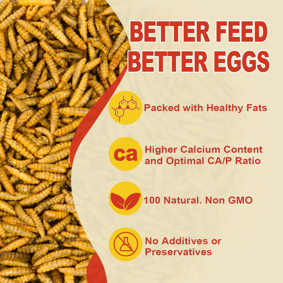 GOLDWORMS 10LB Dried Black Soldier Fly Larvae