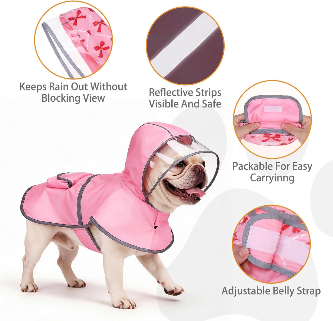 KOOLTAIL 2-in-1 Reversible Large Dog Raincoat