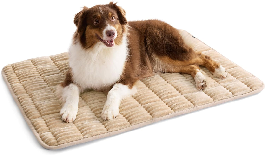 Bedsure ComfyFleece® Washable Dog Crate Pad,Soft Thin Medium Pet