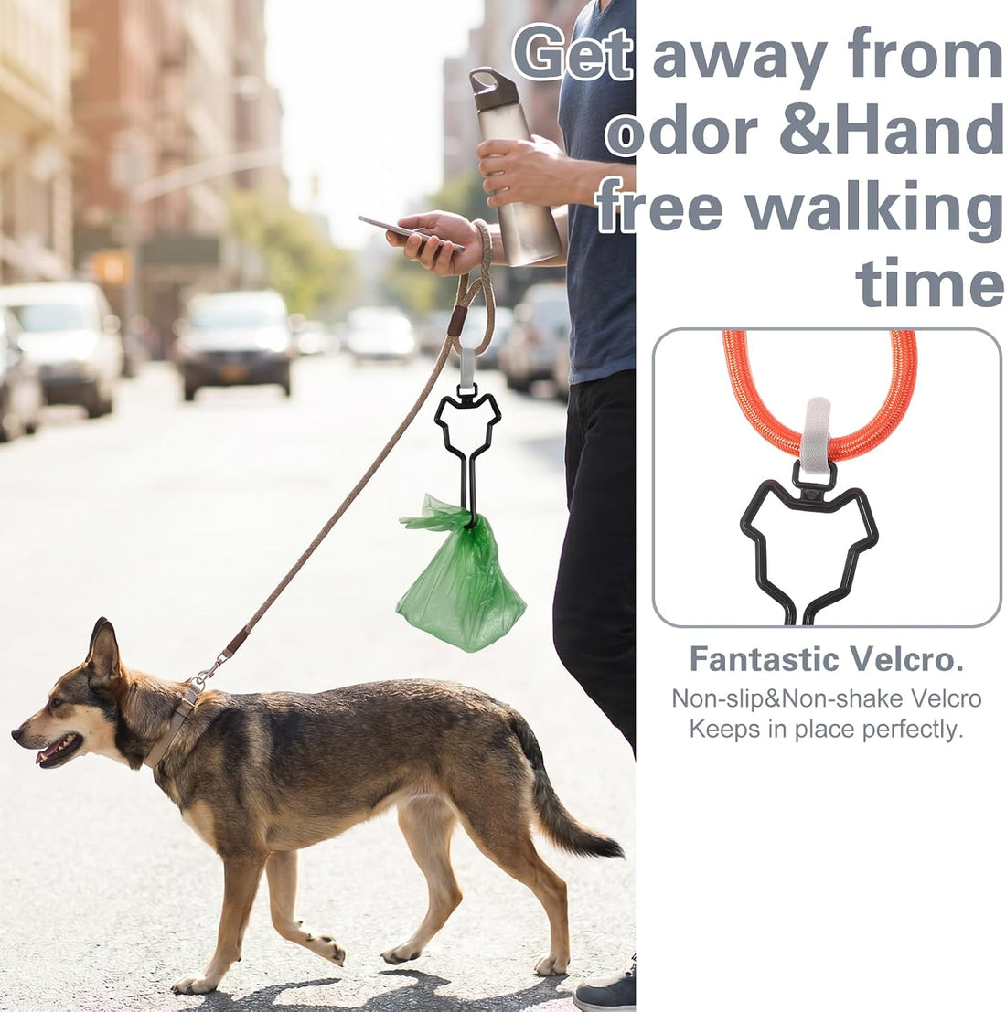 Dog Poop Bag Carrier, 2 Pcs, Black