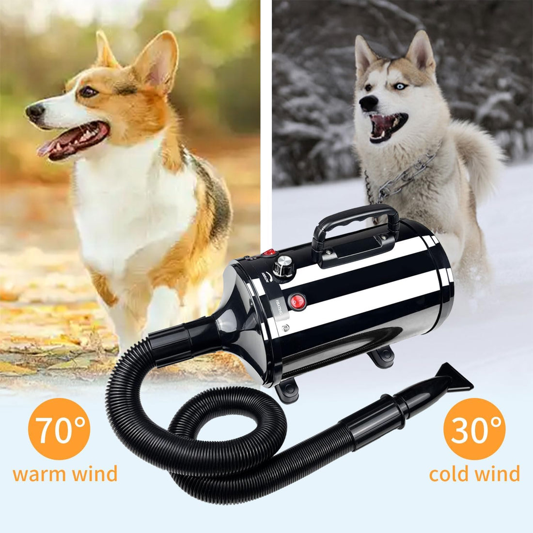 GULUQI High Velocity Professional Dog Grooming Dryer,Adjustable