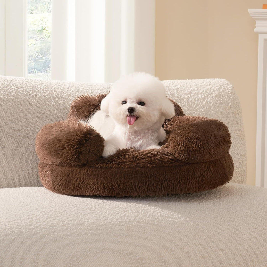 EHEYCIGA 20" Calming Donut Dog Bed for Small Dog & Cat Washable Pet
