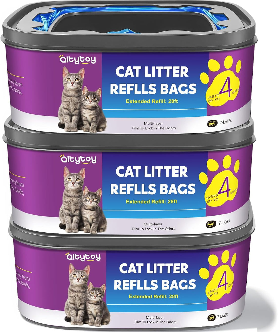 Cat Litter Refill Bags Jumbo 28FT-3 Pack