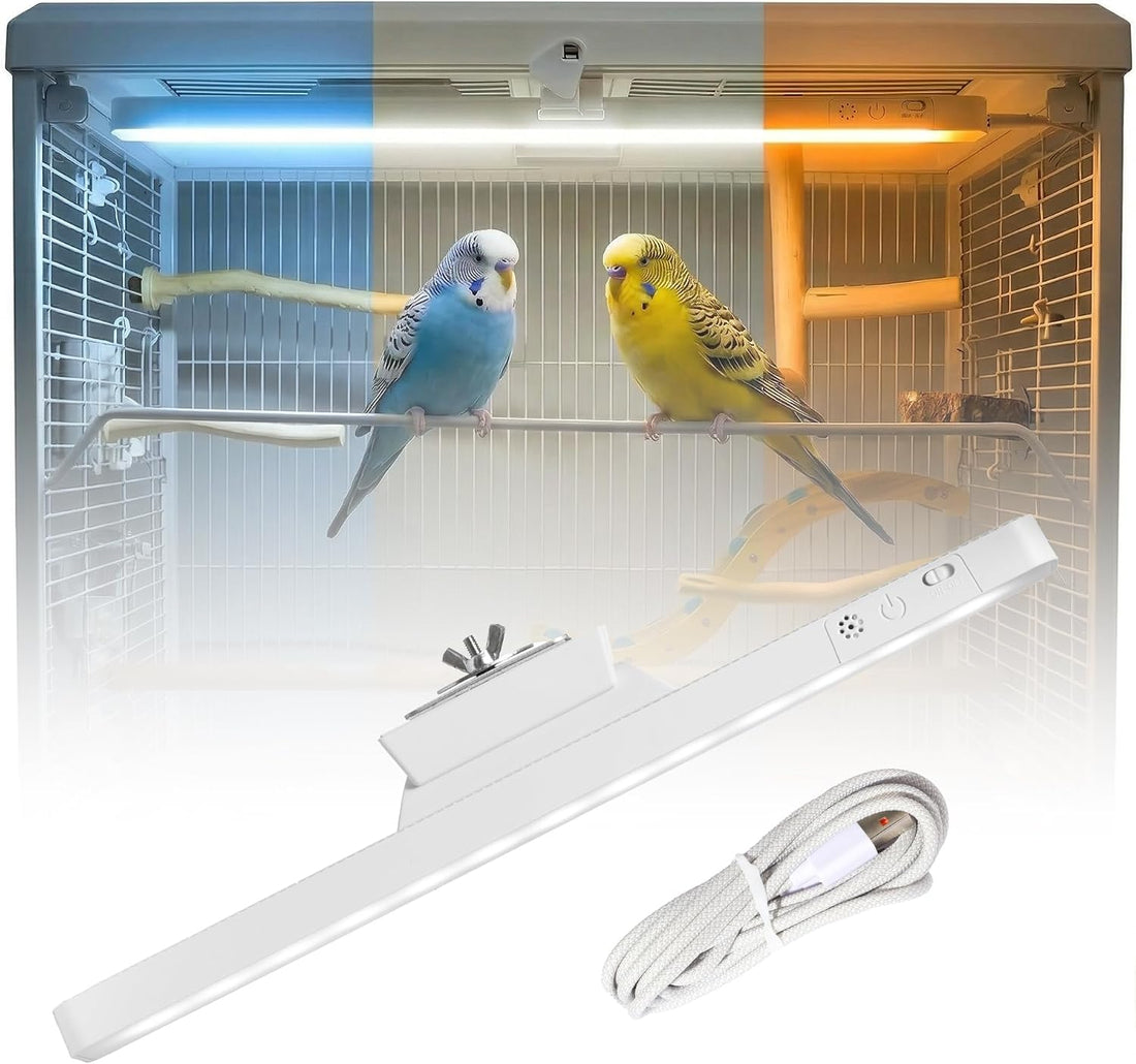 Bird Cage LED Light 3 Color Modes, USB Rechargeable