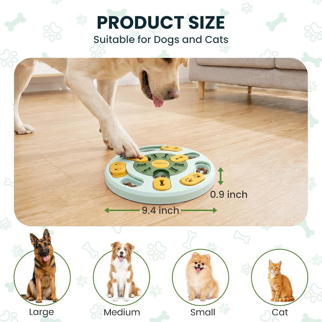Dog Puzzle Toy, Treat Dispensing Interactive Dog Toys