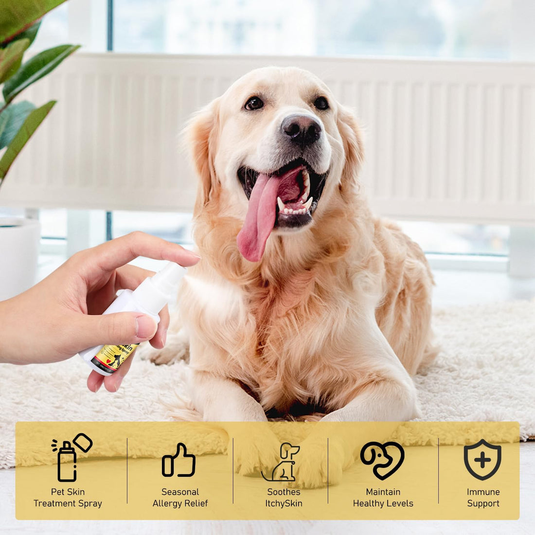 2Pcs Pet Skin Soothing Spray for Dogs,Pet Skin Treatment Spray