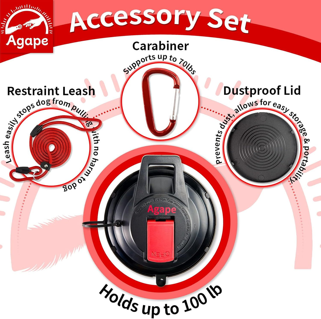 Agape Heavy Duty Dog Bath Suction Cup with Grooming Restraint Leash