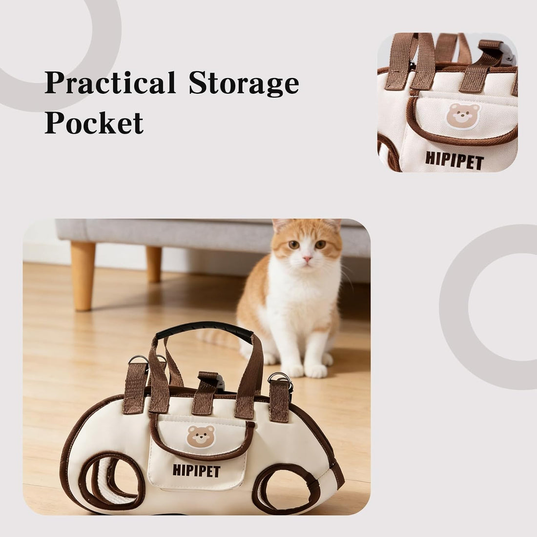 Small Dog Sling Carrier - Breathable Puppy Carrier with Pockets