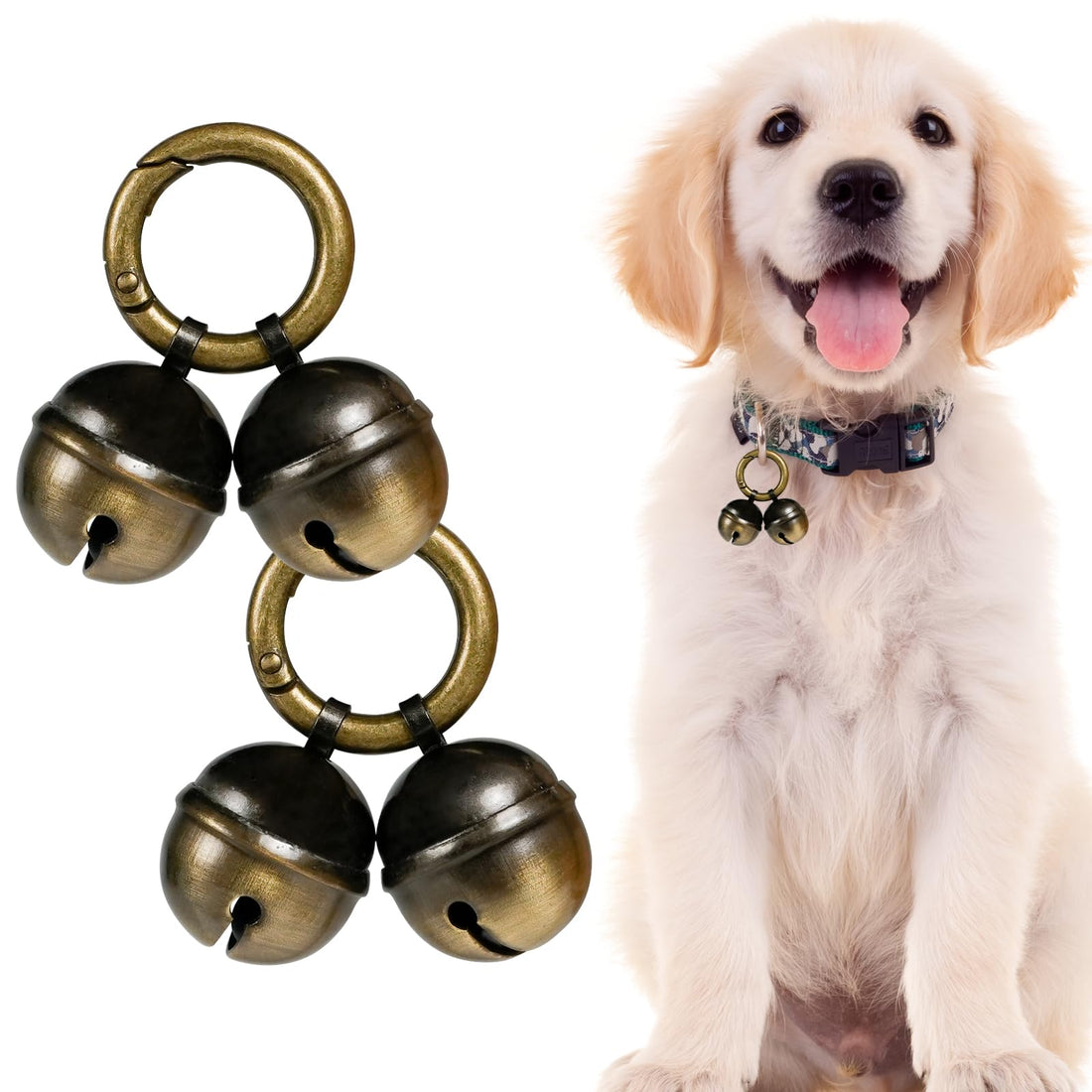 Whimsii Bells for Dog Collars with Easy Clip Clasps