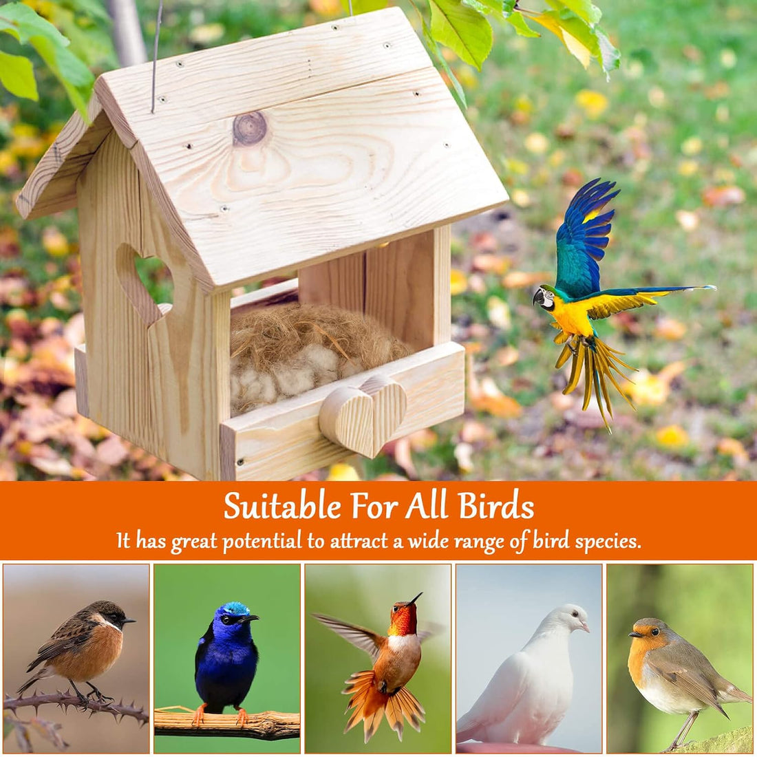 Sukh Bird Nesting Material - Bird Nest Bedding for Hummingbird Finch