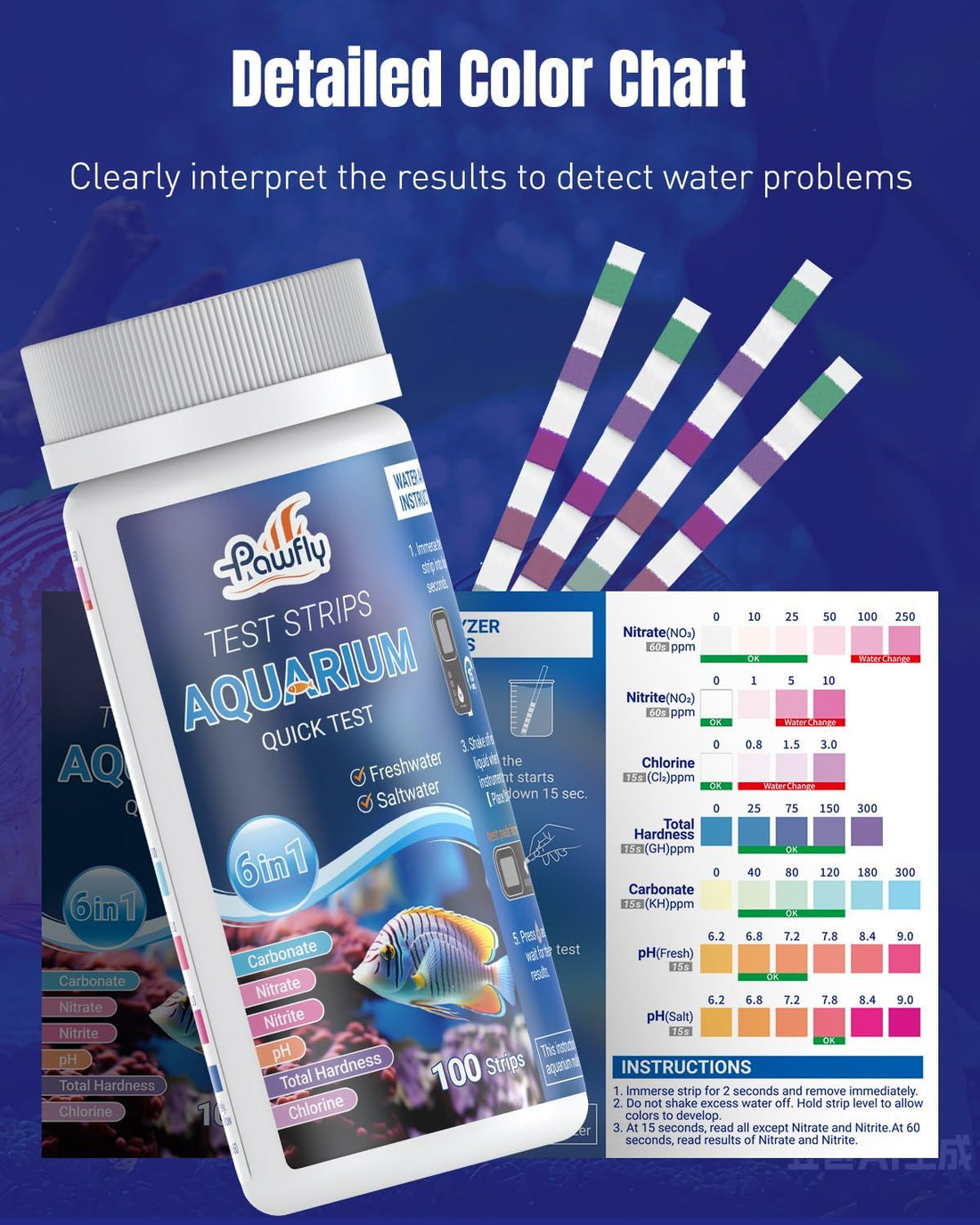 Pawfly 6 in 1 Digital Water Testing Kit