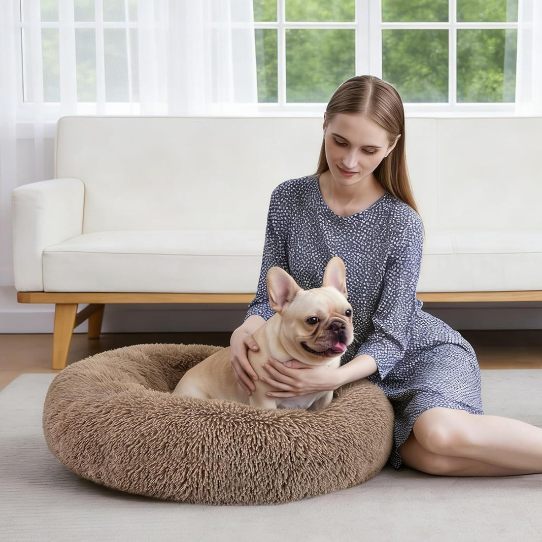 MIXJOY Orthopedic Dog Bed Comfortable Donut Cuddler Round Pet Beds