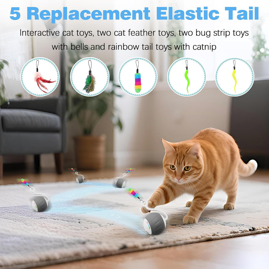 2.36 Inches Large Cat Toys Ball - Won’t Get Stuck