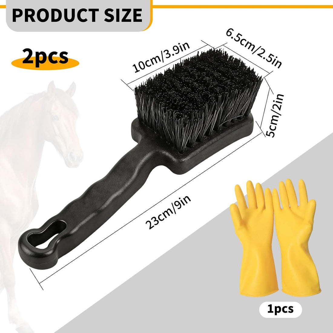 2Pcs Horse Bucket Brush Trough Scrub Water Trough Scrubber