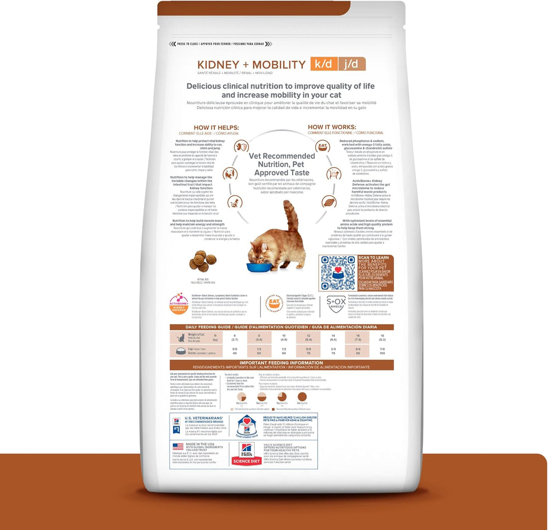 Hill's Prescription Diet k/d Kidney Care + j/d Mobility Care Dry Cat