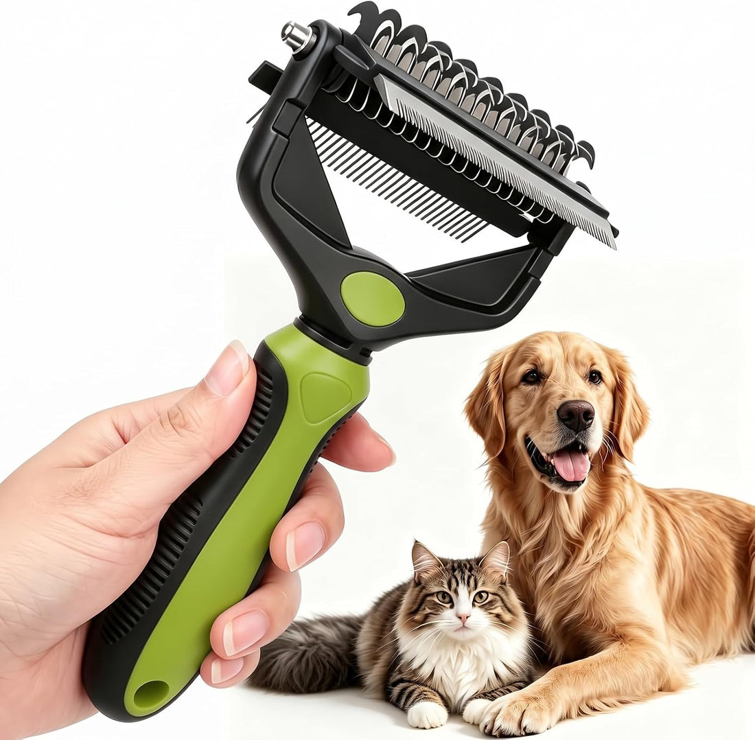 3-in-1 Pet Grooming Rake Deshedding Dog Brush for Shedding Hair