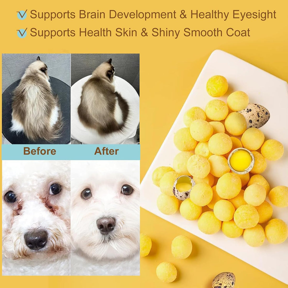 Globalpaw Premium Freeze-Dried Quail Egg Yolks