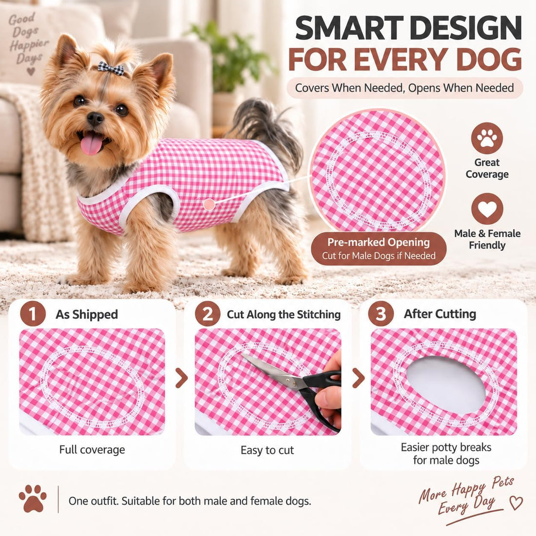 Kuoser Recovery Suit for Dogs After Surgery, E-Collar Alternative
