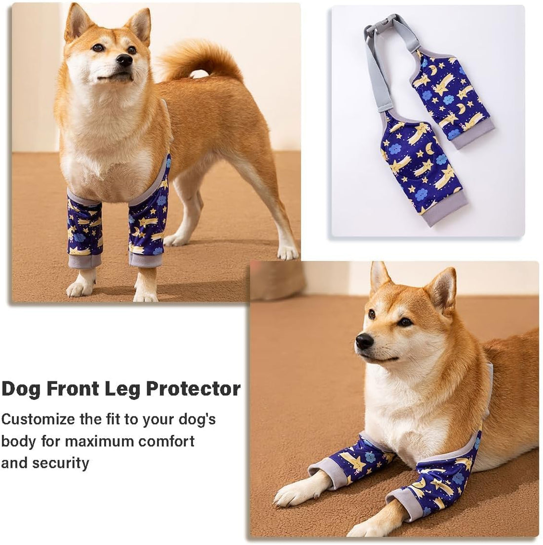 MANON ROSA Dog Elbow Pads – Knee Wrap Front Leg Sleeves for Large Dogs