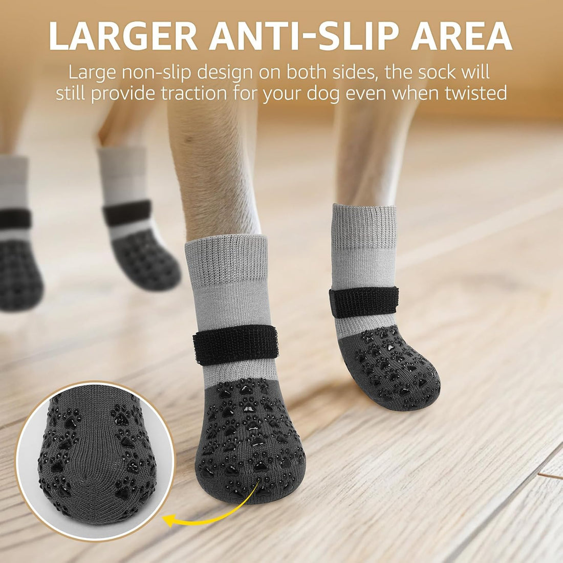 SCENEREAL Anti Slip Dog Socks to Prevent Licking Paws for Hardwood