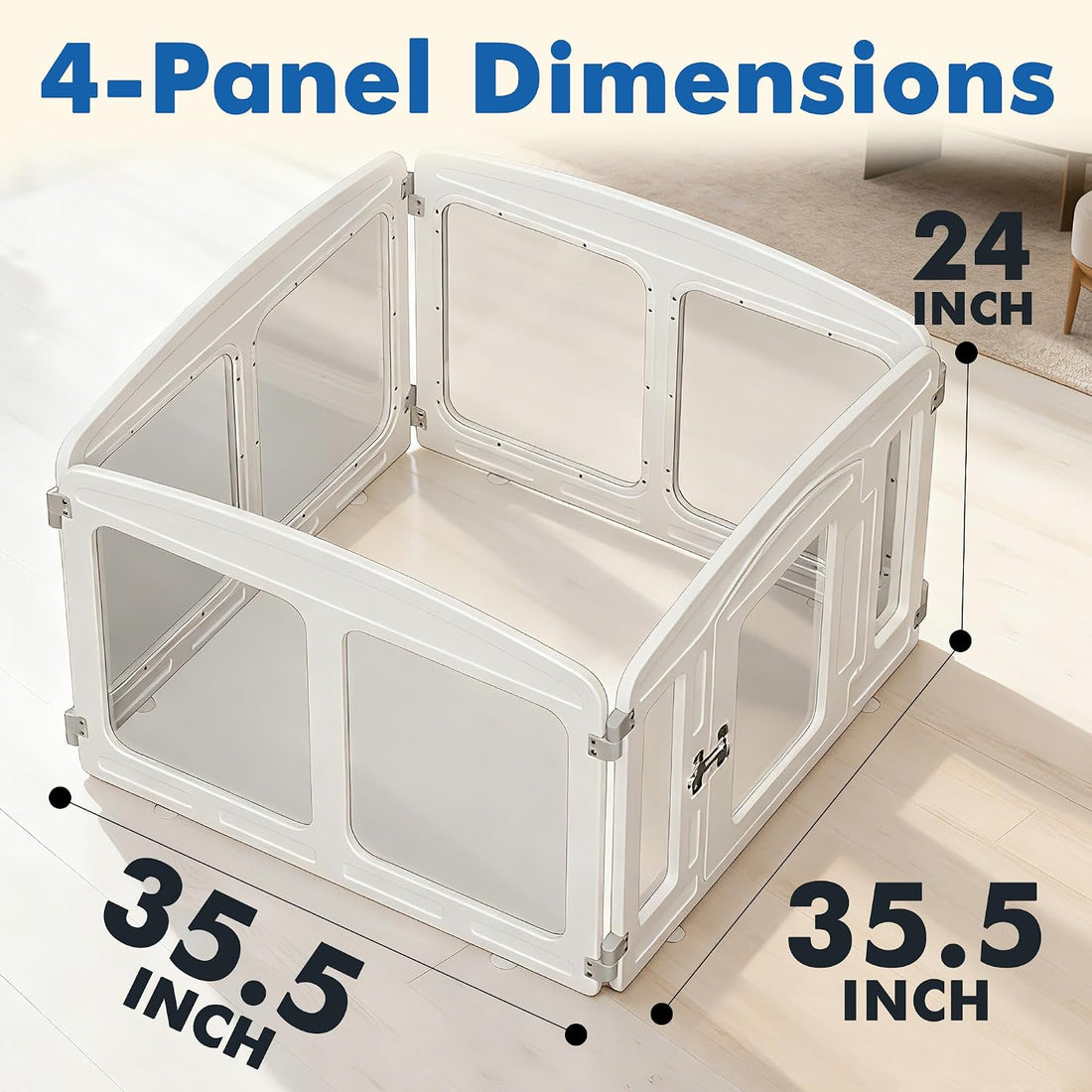 Clear Puppy Playpen Indoor - Ideal for Small & Toy Dogs