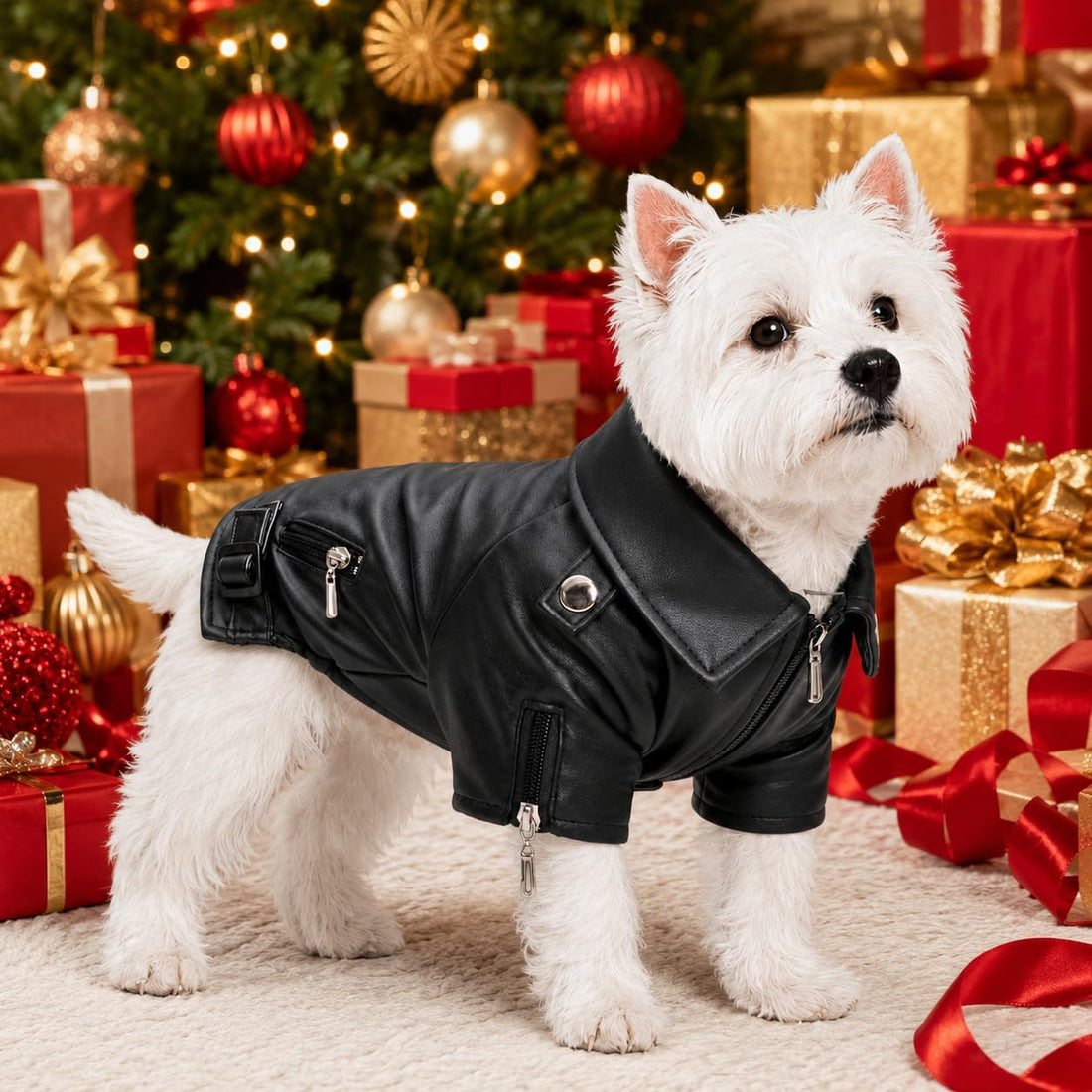 Lovelonglong Cool Dog Leather Jacket