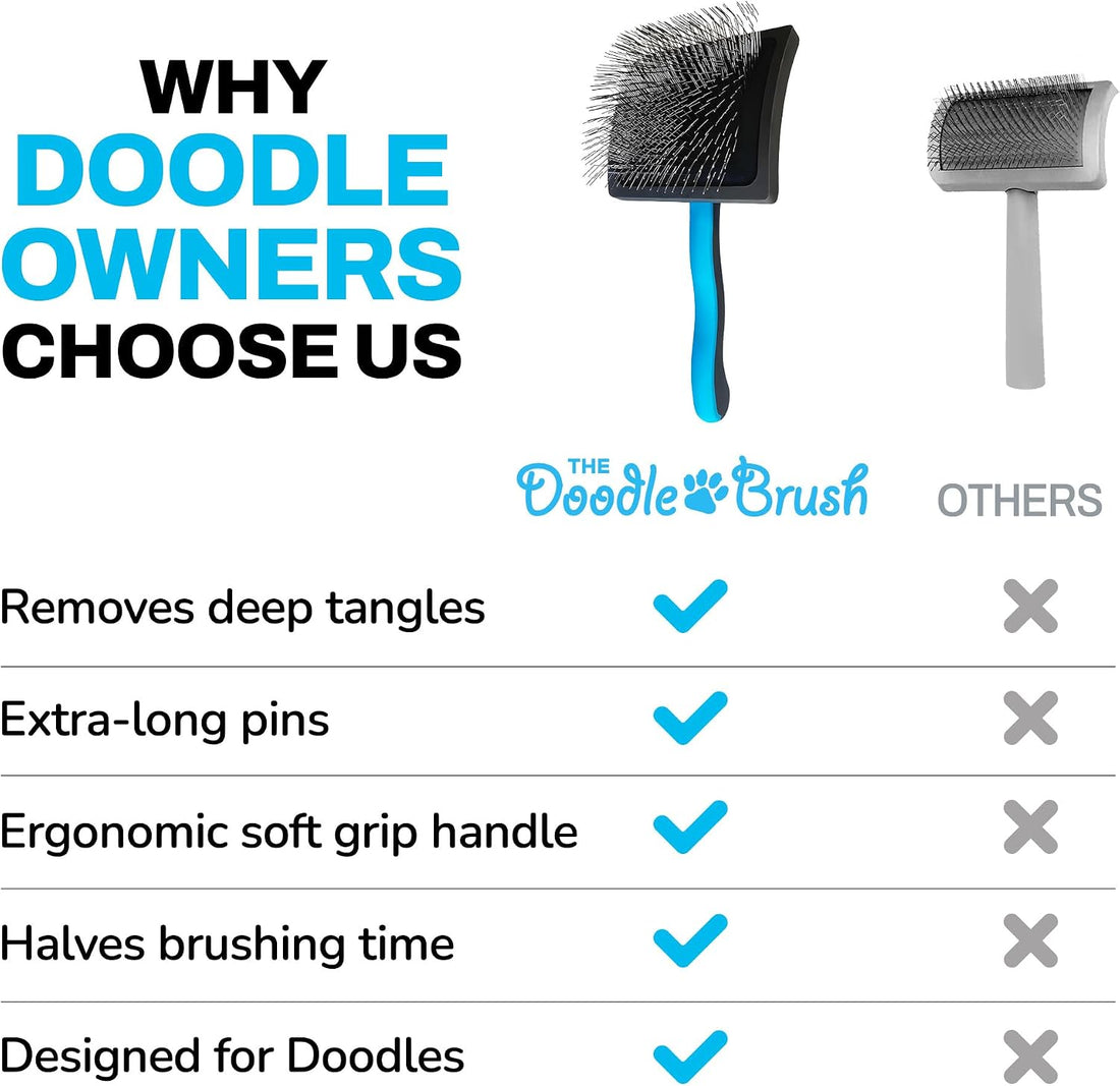 The Doodle Brush Slicker Brush Dog Poodle Brush Detangler
