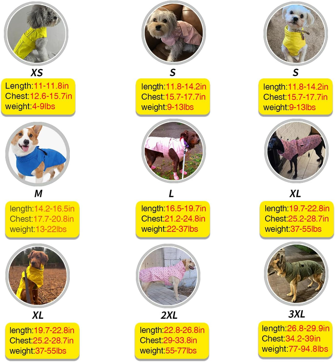 Adjustable Waterproof Dog Raincoat for Dogs,Lightweight Pet Rain