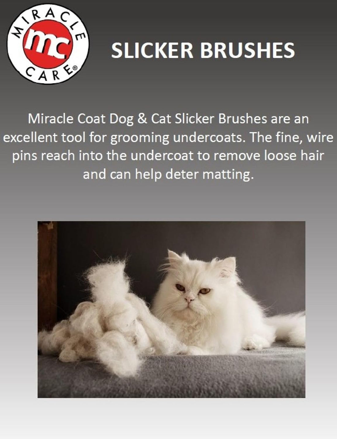 Miracle Care Large Slicker Brush for Large Dogs