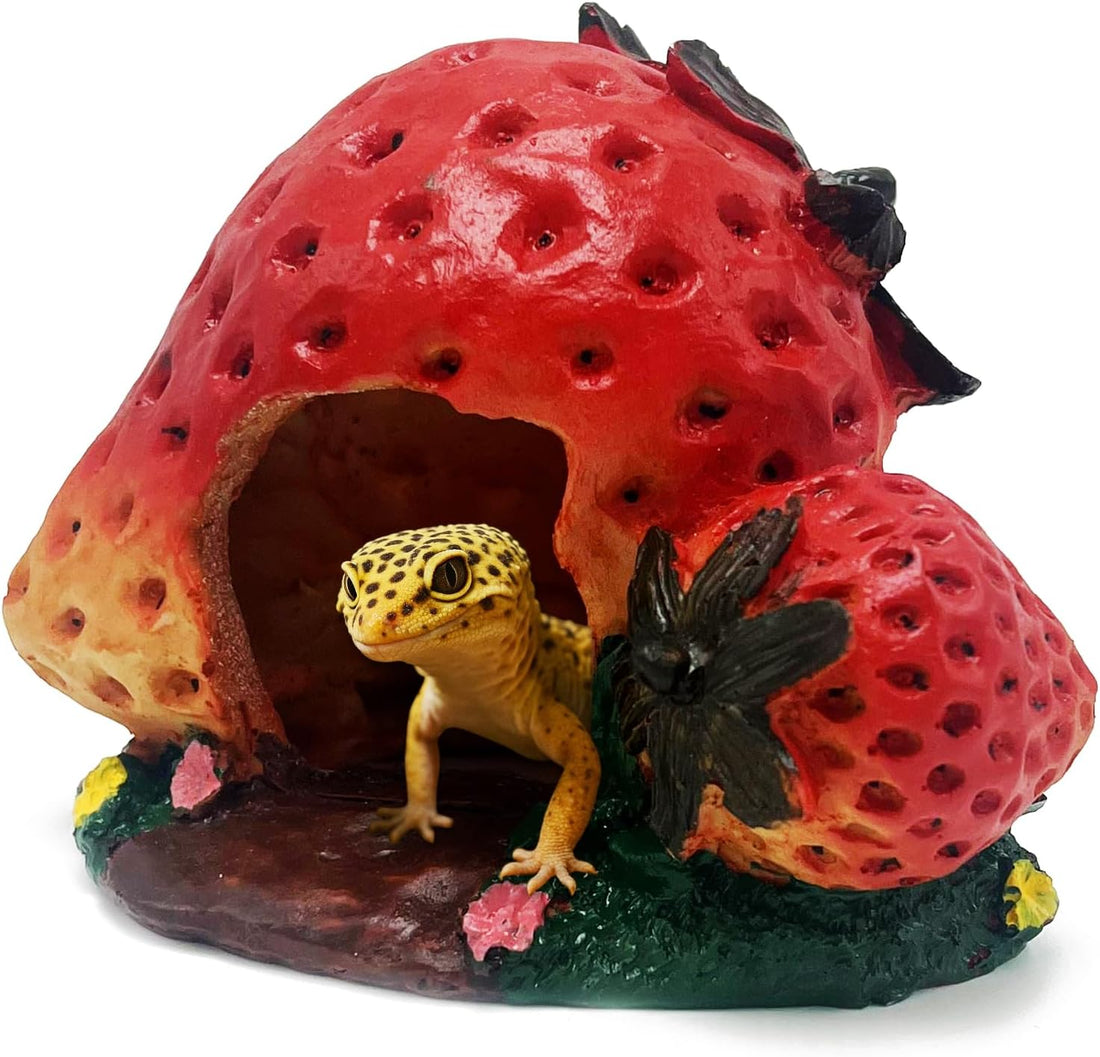 Pumpkin Leopard Gecko Hide Reptile Bearded Dragon Tank Hideout Caves