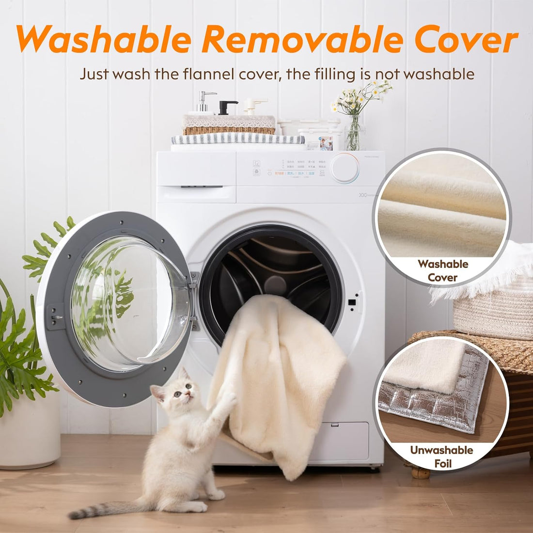 FunFurry Self Warming Cat Bed, Heating Cat Pad