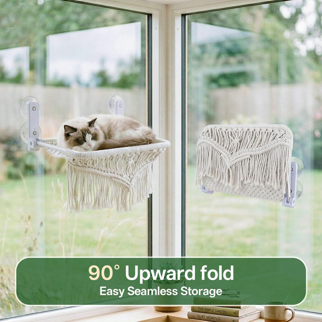 nets Tribe Cat Hammock & Window Perch w/ 4 Suction Cups