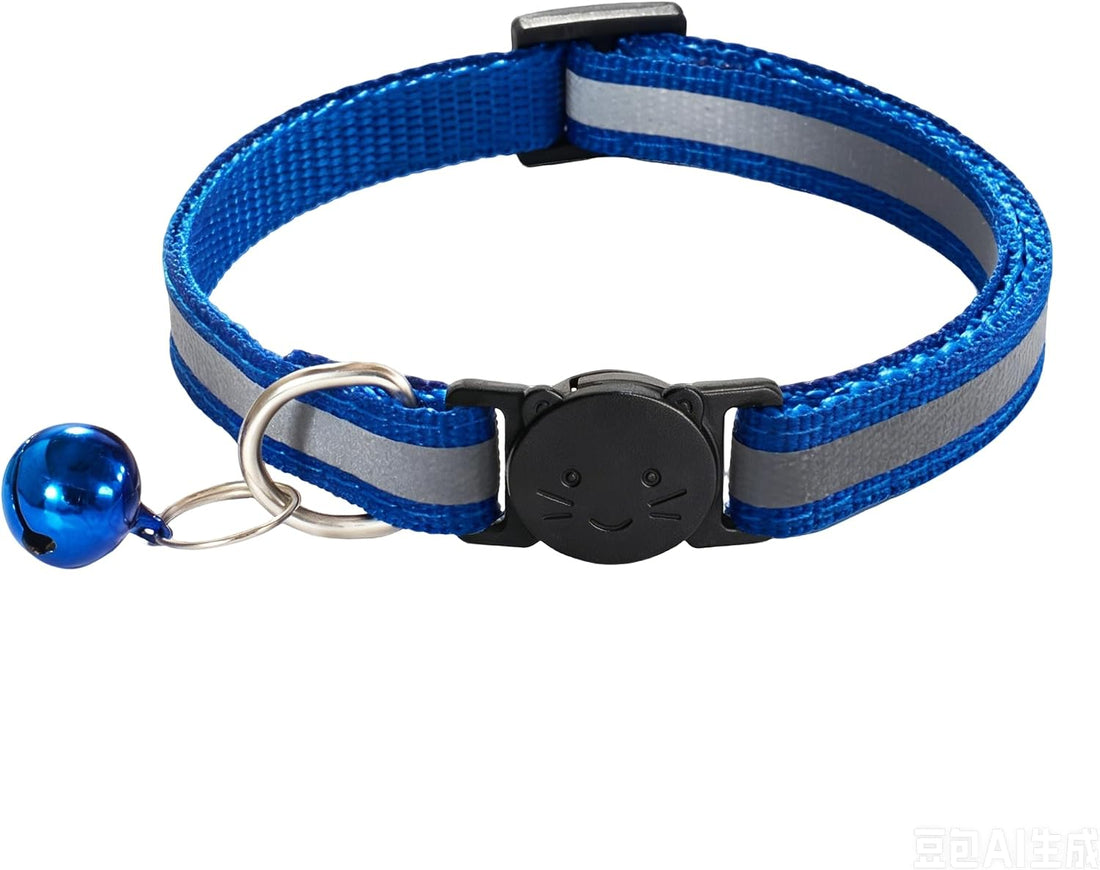 6Pack Cat Collars Quick Release Reflective Kitten Collars with Bell