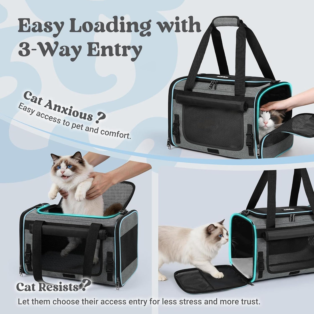 rabbitgoo Cat Carrier Soft with Rollable Flap