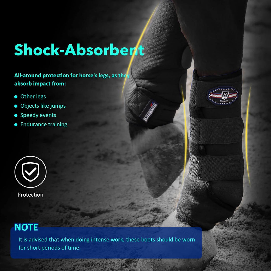 Harrison Howard 4-Pack Horse Sport Boots, Protective Horse Boots