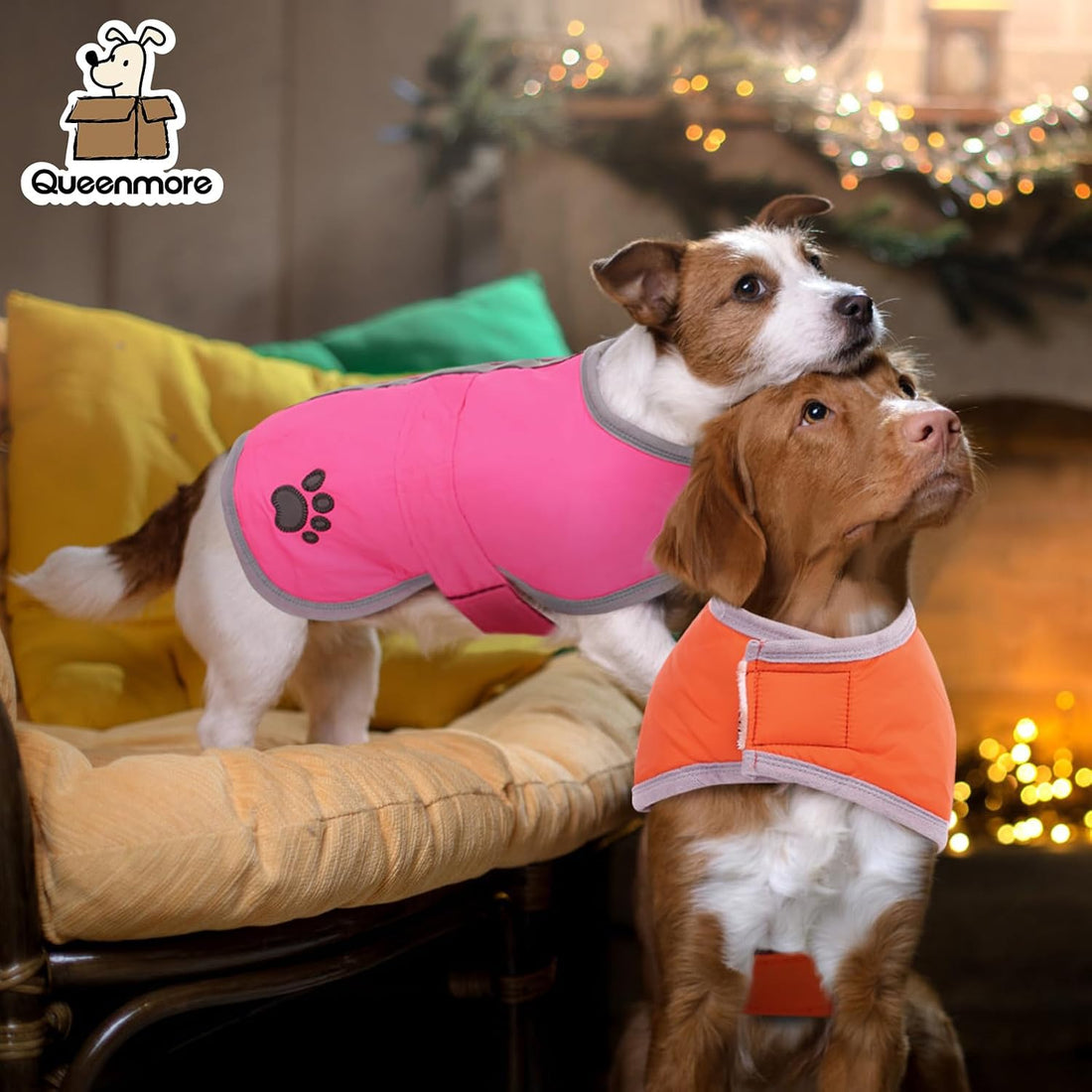 Queenmore Cold Weather Dog Coats Loft Reversible Winter Fleece Dog