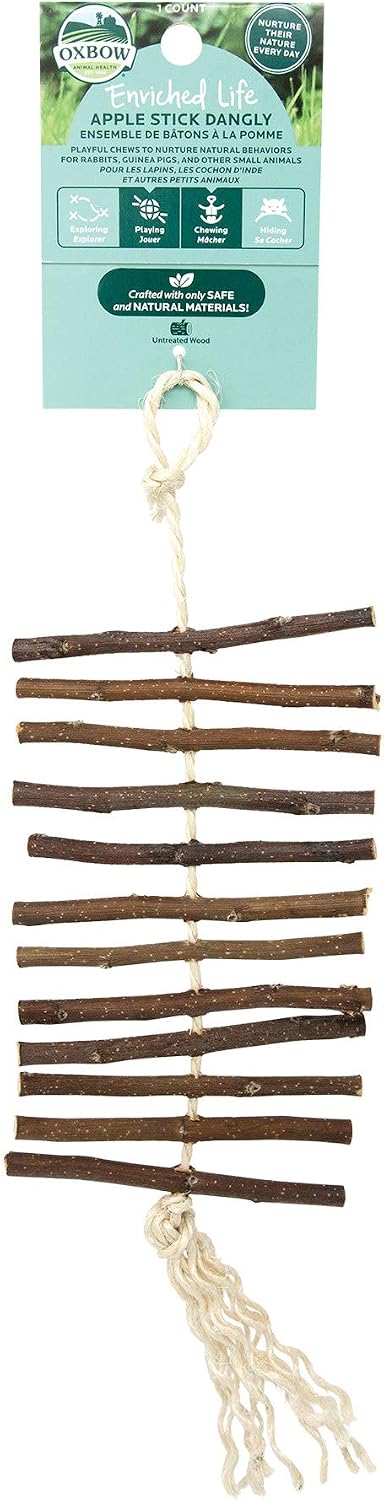 Oxbow Apple Stick Dangly, Rabbit & Guinea Pig Toy