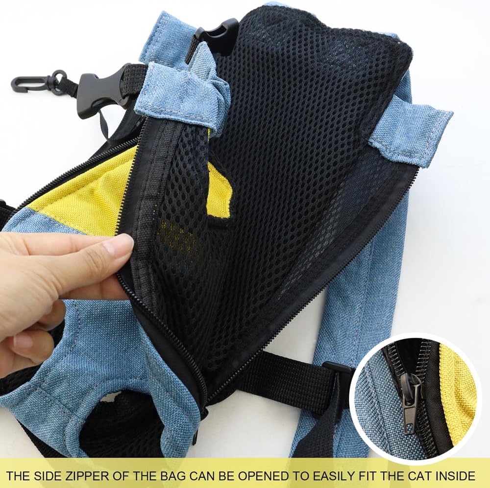 Pet Carrier Backpack, Adjustable Backpack Legs Out Easy-fit Chest