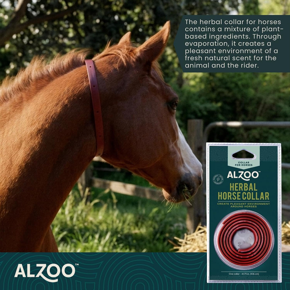ALZOO Fly Collar for Horses, Up to 4 Weeks